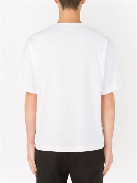 Dolce Gabbana DG Logo Cotton T Shirt White FARFETCH