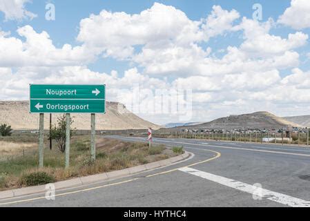 NOUPOORT, SOUTH AFRICA - MARCH 21, 2017: A panoramic view of Noupoort ...