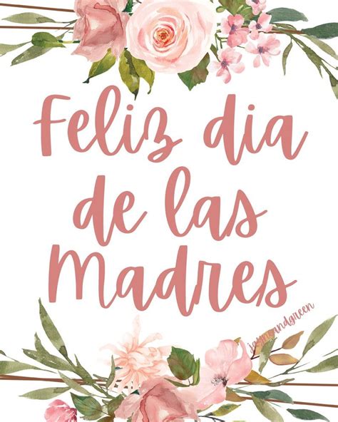 Feliz Dia De Las Madres Printable Card Happy Mother S Day Spanish Card