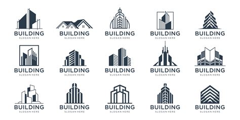 Set of building logo design inspiration architecture sets, real estate ...