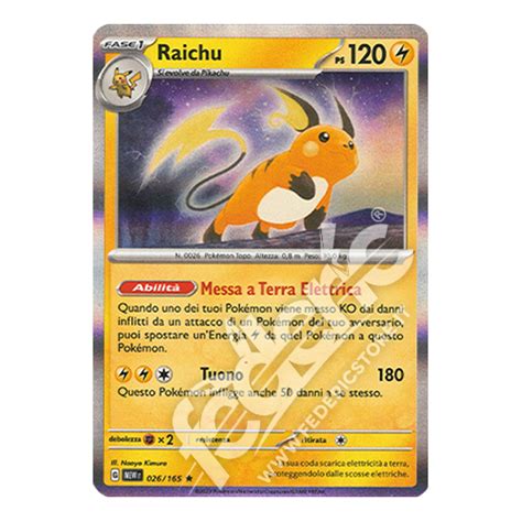 026 165 Raichu Holo IT MINT Federicstore