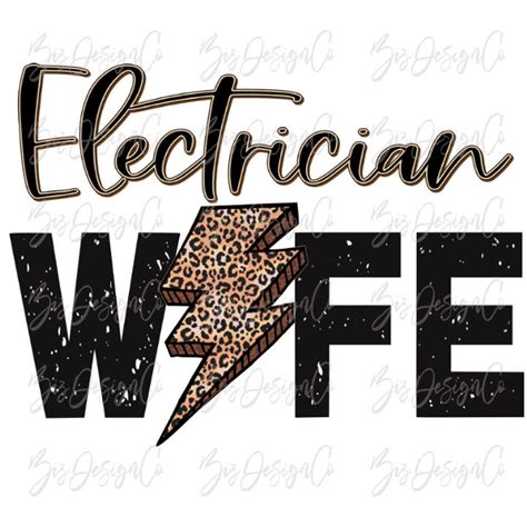 Electrician Wife Sublimation Png Leopard Sublimation Designs Downloads