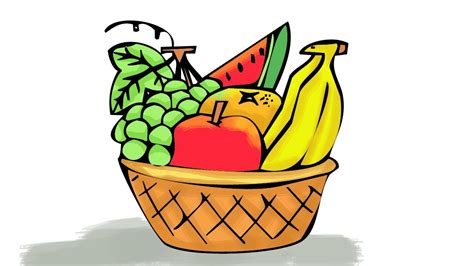 Fruit Basket Drawing Easy | Free download on ClipArtMag