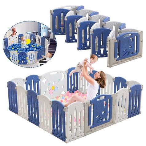 Bebeboutik LZQ Parc Bébé Pliable Barrière de Sécurité Centre d