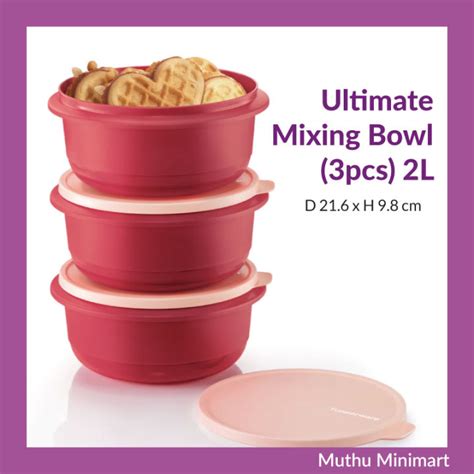 Original Tupperware Ultimate Mixing Bowl Food Container Food Storage