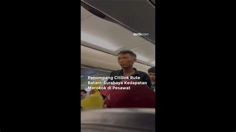 Penumpang Citilink Merokok Di Dalam Pesawat YouTube