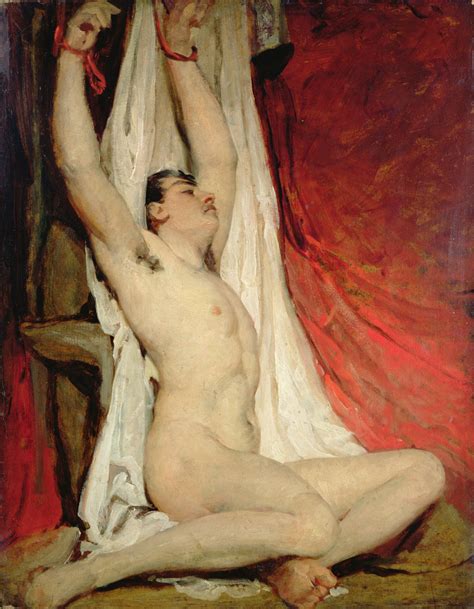 Male Nude With Arms Up Stretched William Etty Artwork On Useum