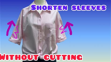 How To Shorten Sleeves Without Cutting Diy By Ritzy Youtube