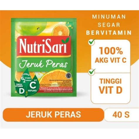 Jual Nutrisari Jeruk Peras 40 Saset Minuman Buah Vitamin C Dan D