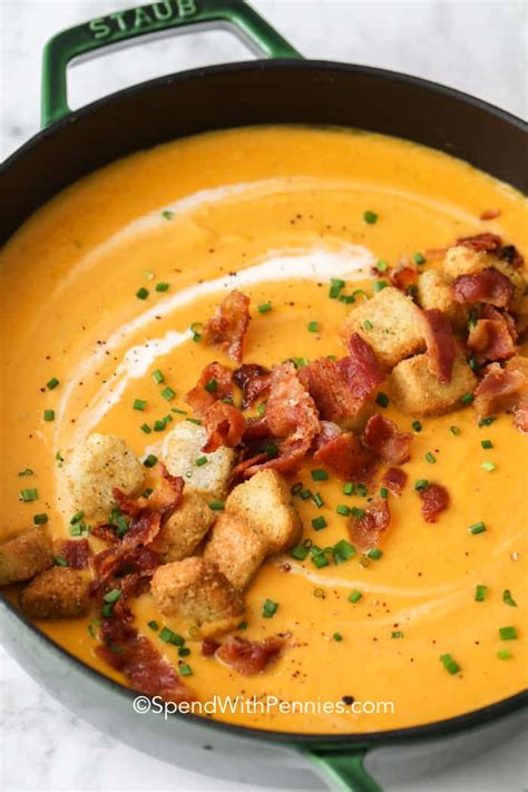 Sweet Potato Soup Creamy Savory Spend With Pennies