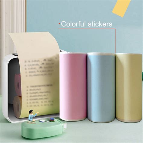 Printer Ink Free Paper 10 Rolls 57x25mm Self Adhesive Thermal For Mini