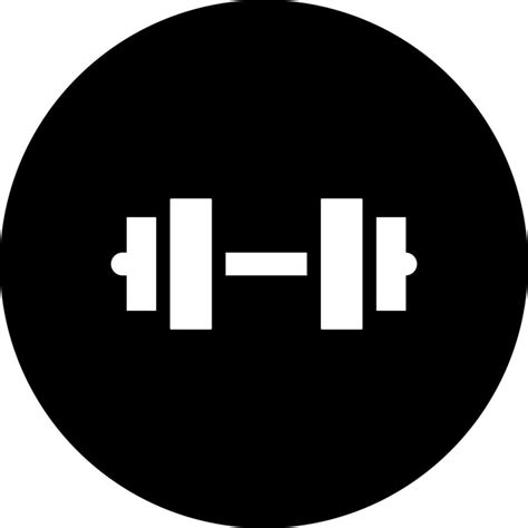 Black and White illustration of dumbbell icon. 24277816 Vector Art at ...