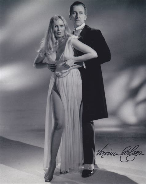 Carlson , Veronica : signed 8" x 10" still FRANKENSTEIN MUST BE ...