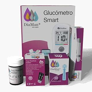 Kit de Glucómetro Diaman Smart con 50 Tiras Reactivas y 10 Lancetas