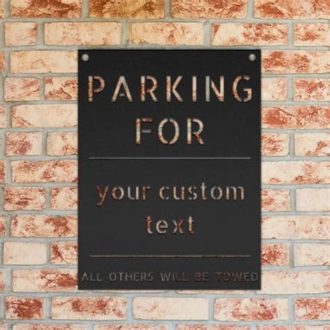 Custom Private Parking Sign Parking Reserved Sign - Etsy