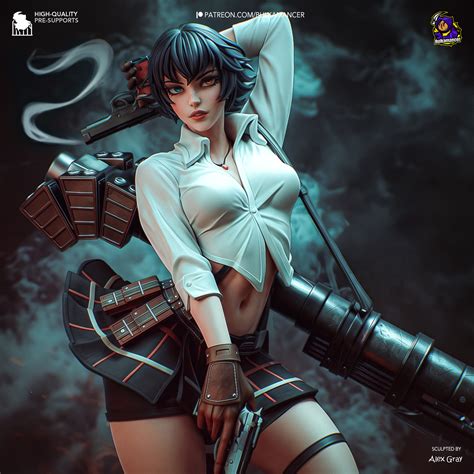 😈 Lady | Devil May Cry 3 | 230mm・Archivo 3D para Impresión 3D・Cults