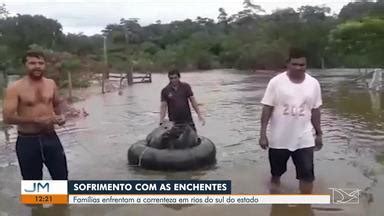 JMTV 1ª Edição Famílias enfrentam a correnteza em rios do sul do MA