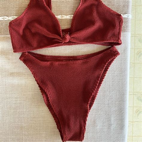 Skatie Swim Skatie Swim Size Medium Burgundy Bikini Poshmark