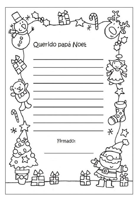 Dibujos De Papa Noel Dibujosparacolorear Eu Carta A Pap Noel