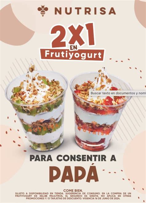 Promoci N Nutrisa D A Del Padre X En Frutiyogurt Hoy De Junio