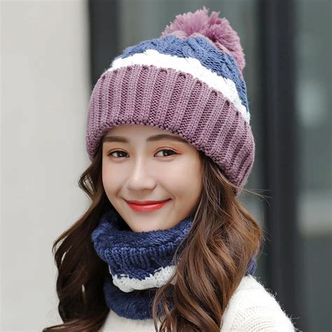 Gorros De Invierno De Punto Grueso Para Mujer Gorro C Lido Babero