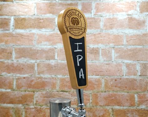 Custom Beer Tap Handle Laser Engraved With Chalkboard Insert Etsy