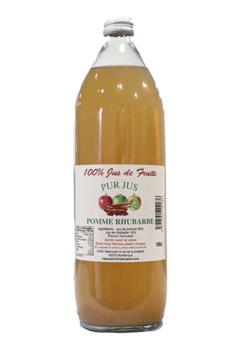 Pur Jus De Pomme Rhubarbe 1L