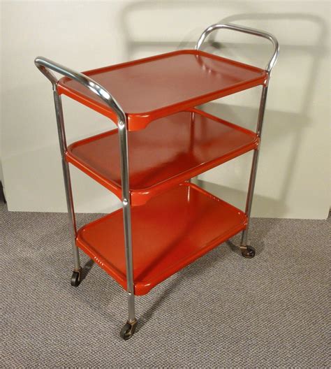 Upcycle Metal Kitchen Cart Vintage Rolling Kitchen Cart