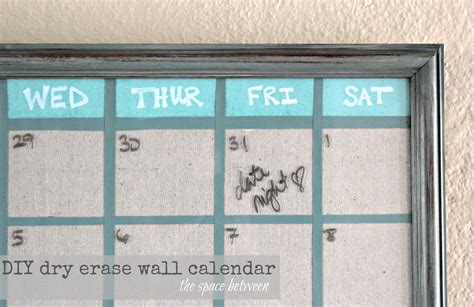 diy wall calendar