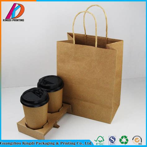 Custom Brown Kraft Paper Packaging Bag For Food China Kraft Paper Bag