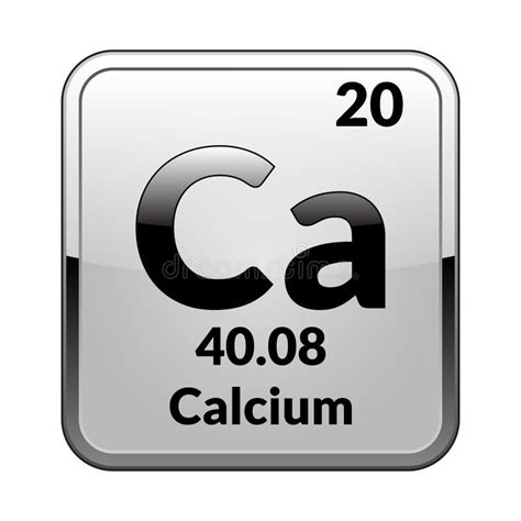 Calcium Symbol - Ca. Element of the Periodic Table Zoomed Stock ...