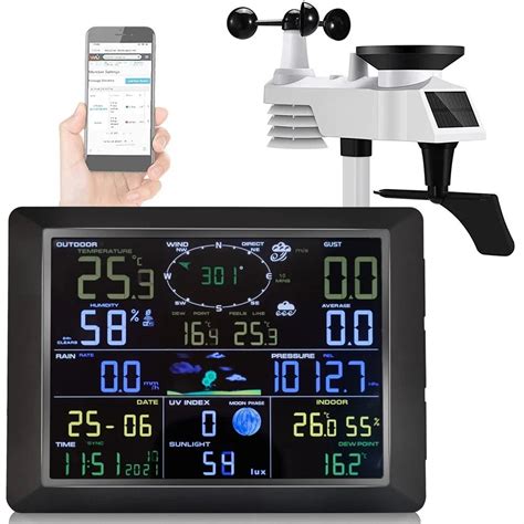 Professional Weather Station Internet Wireless With Outdoor Sensor