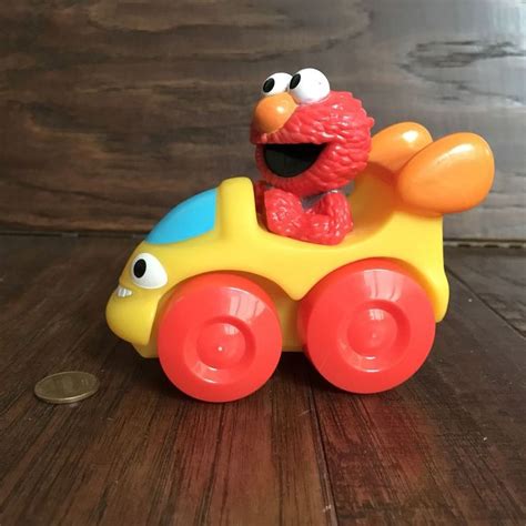 2011 Elmo Sesame Street Workshop Hasbro Elmo Race Car Racecare Toy Figurine Elmo Sesame Street