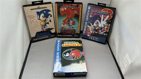 SEGA Sonic The Hedgehog 1 2 3 Sega Megadrive Bundle With Sonic