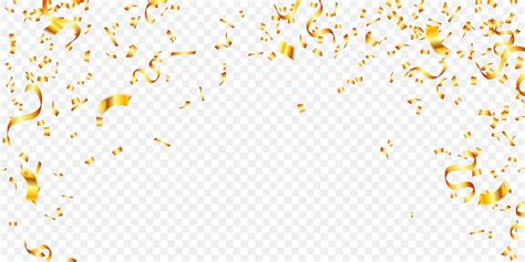 Golden Confetti Abstract Background Isolated For Celebration Surprise