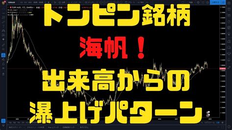 【トンピン銘柄】3133海帆の瀑上げパターン解説 トンピン銘柄 海帆 Youtube