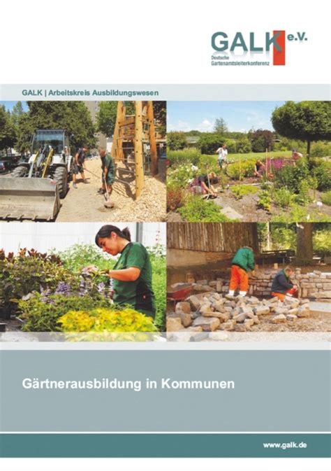 Galk Ak Ausbildungswesen Brosch Re G Rtnerausbildung In Kommunen