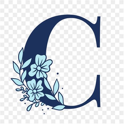 Flower Letter C Png Font Premium Png Sticker Rawpixel