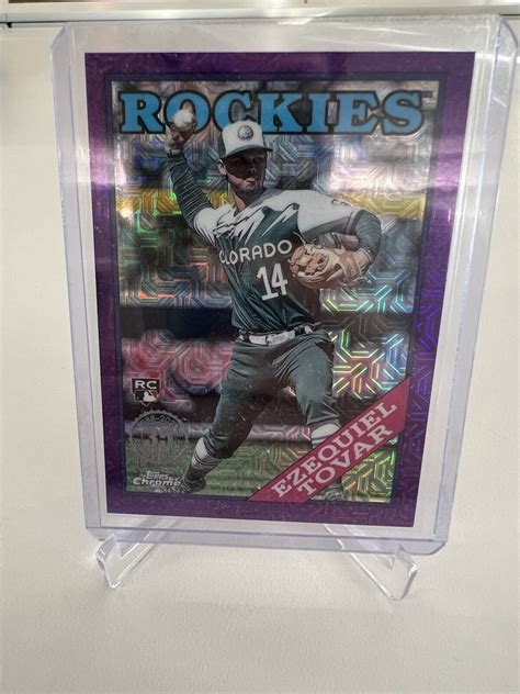 Ezequiel Tovar RC 2023 Topps Chrome Silver PacK Purple Mojo 75 EBay