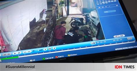 Aksi Pencurian 2 Motor Sekaligus Di Majalengka Terekam CCTV