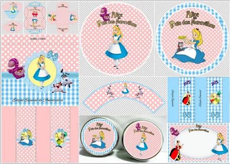 Alice In Pink And Light Blue Free Printable Party Kit Oh My Fiesta