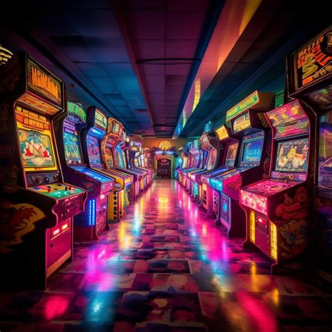 Premium Photo Retro Gamers Paradise A Wonderland Of Vintage Arcade