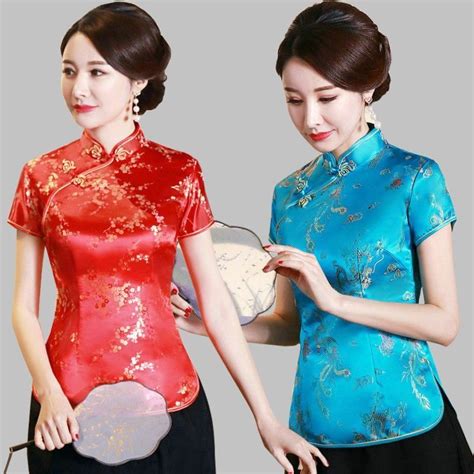 Women Cheongsam Cheong Sam Sum Qi Pao Blouse Chinese New Year