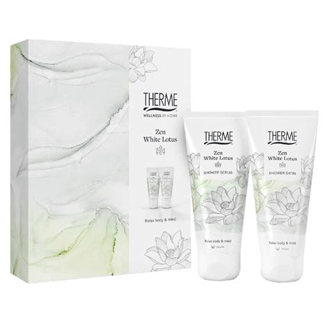 Zen White Lotus Shower Treatment Geschenkset 2 Delig Therme