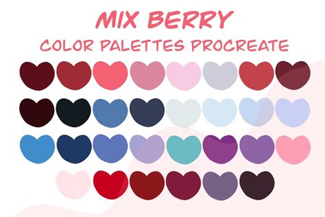 Procreate Color Palette Mix Berry Graphic by Khim08Studio · Creative ...