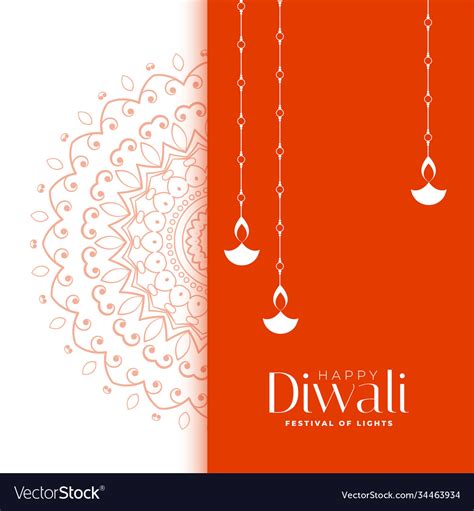 Happy diwali decorative festival background design