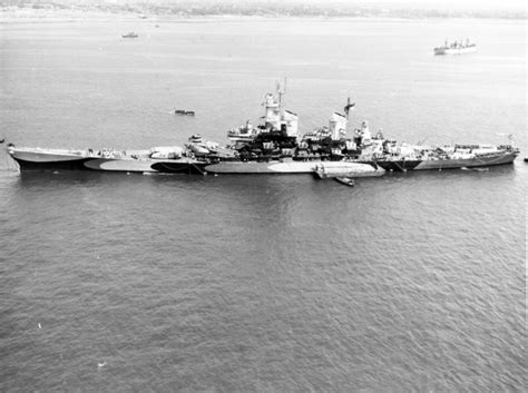 Photo Battleship Uss Missouri At Anchor In Gravesend Bay New York