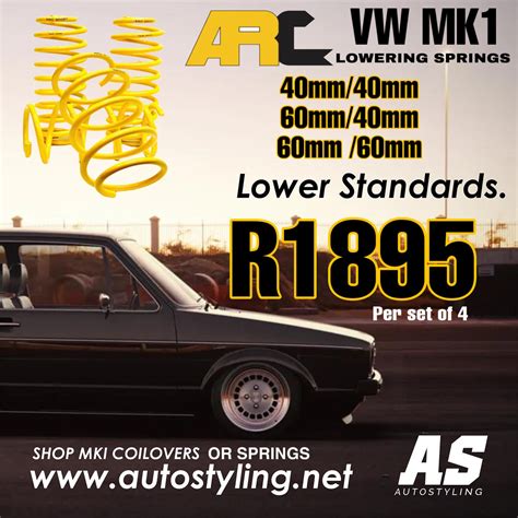 Arc Lowering Springs Vw Mk1 Autostyling Klerksdorp