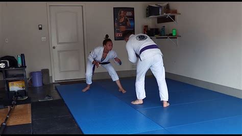 Women S Jiu Jitsu Rolling Footage From Home Gym Training YouTube