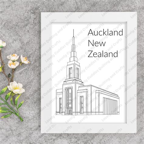 Auckland New Zealand Lds Temple Svg File Digital Download Etsy